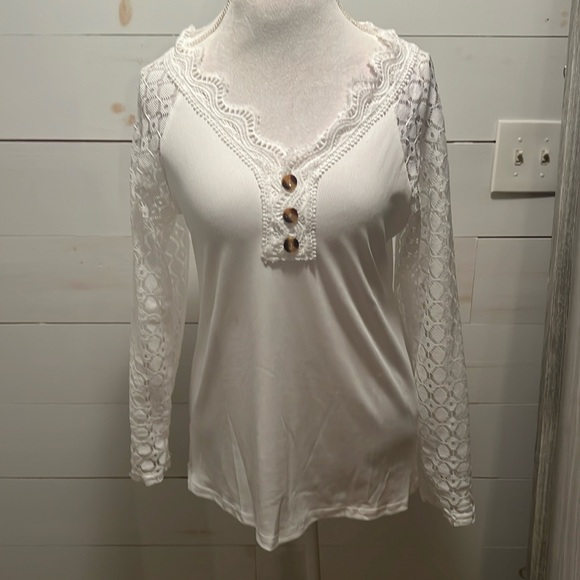 Aster June white boho top - Picture 1 of 5